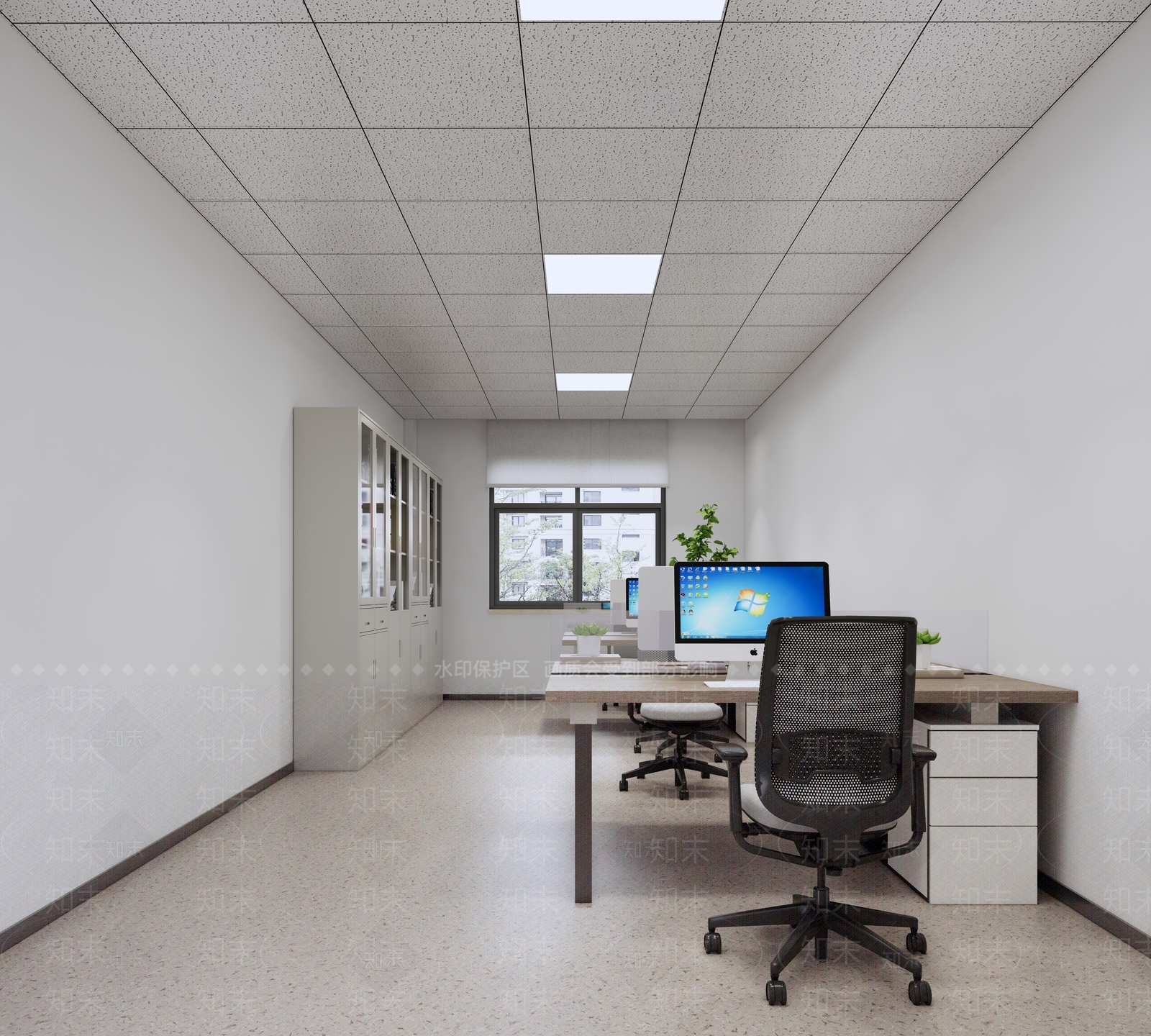 现代极简办公室SU模型下载【ID:1202921040】