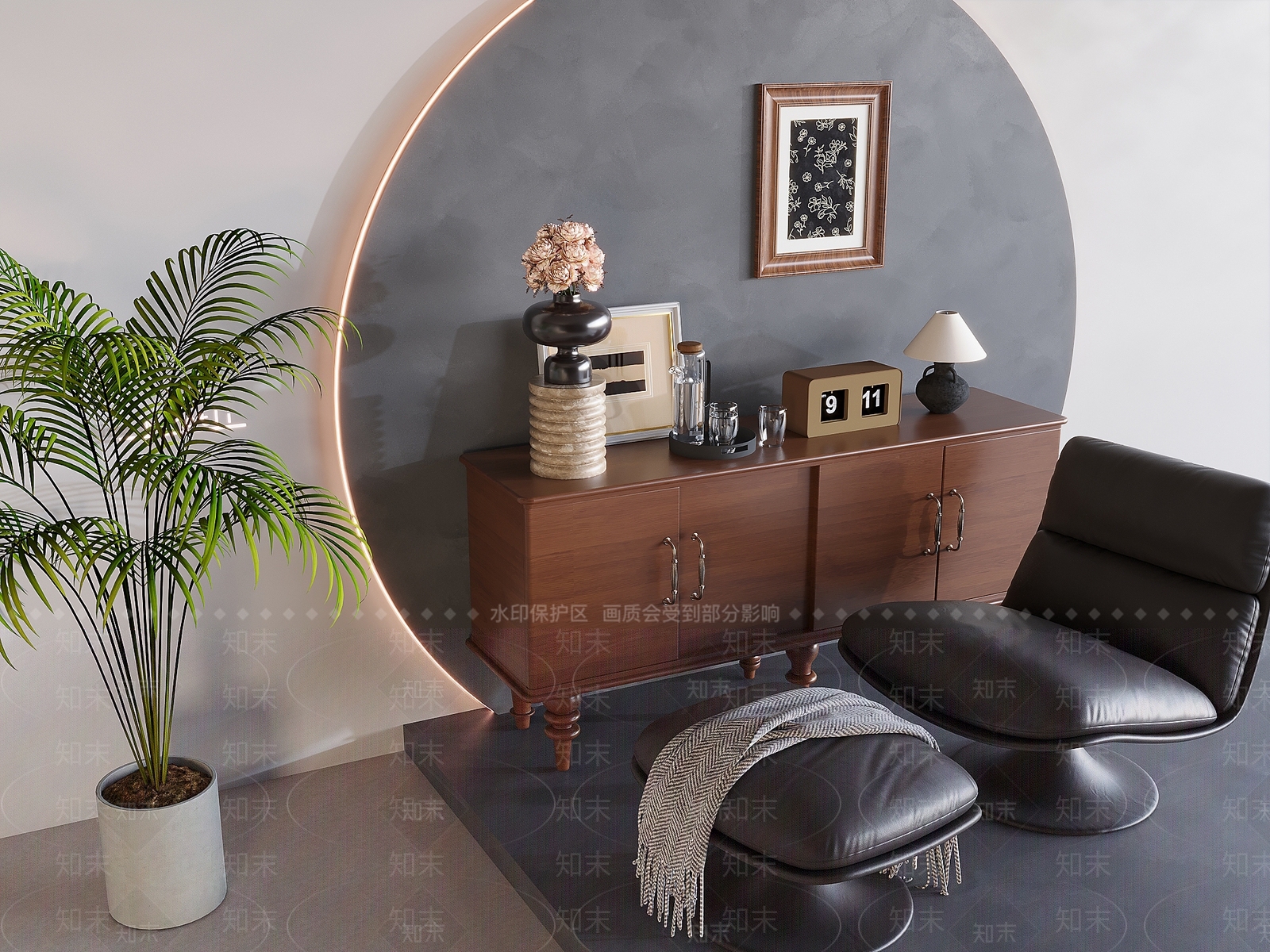 意式极简贵妃椅3D模型下载【ID:1202834849】