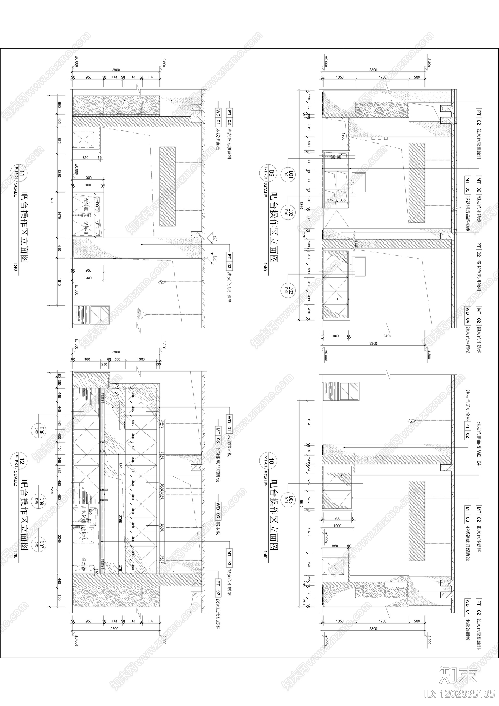 复古原木其他商业空间cad施工图下载【ID:1202835135】