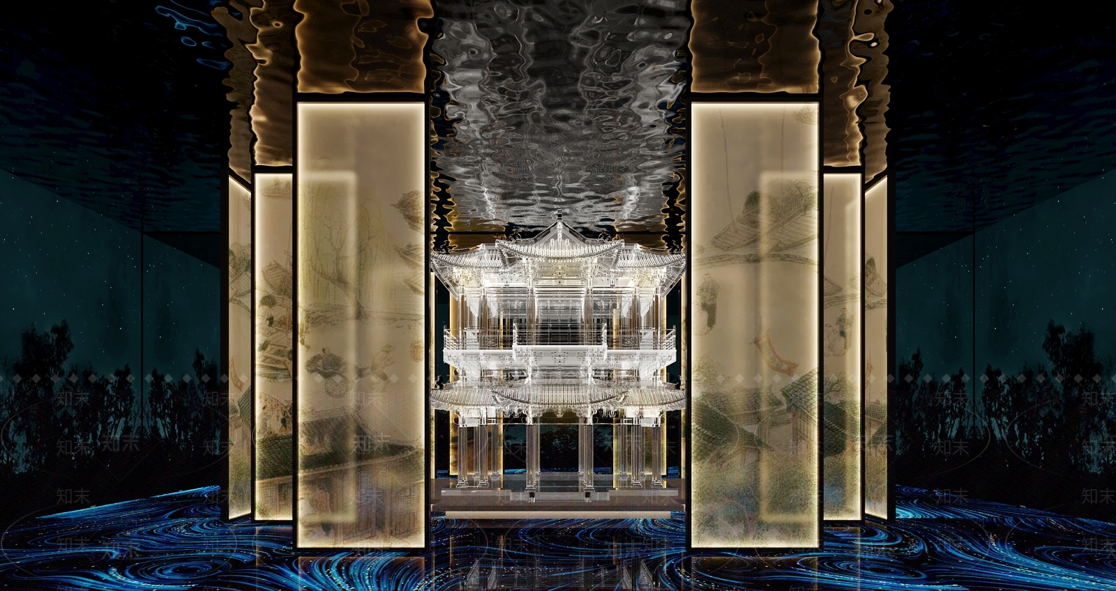 新中式古建3D模型下载【ID:1202836463】