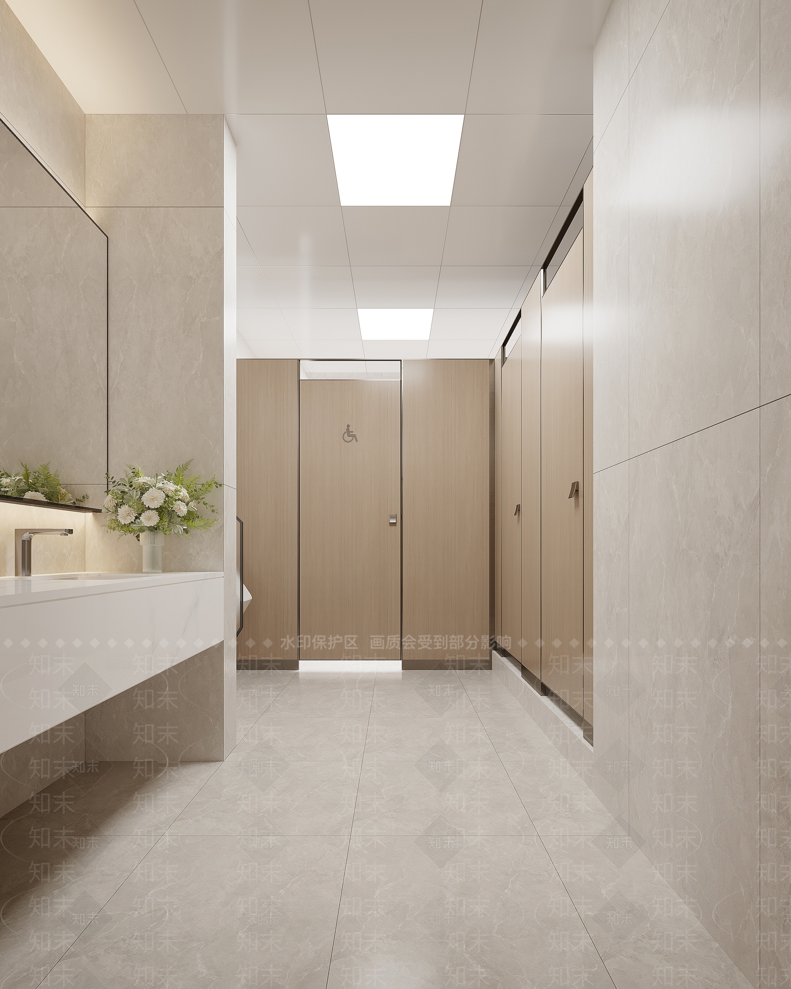 现代公共卫生间3D模型下载【ID:1202836558】