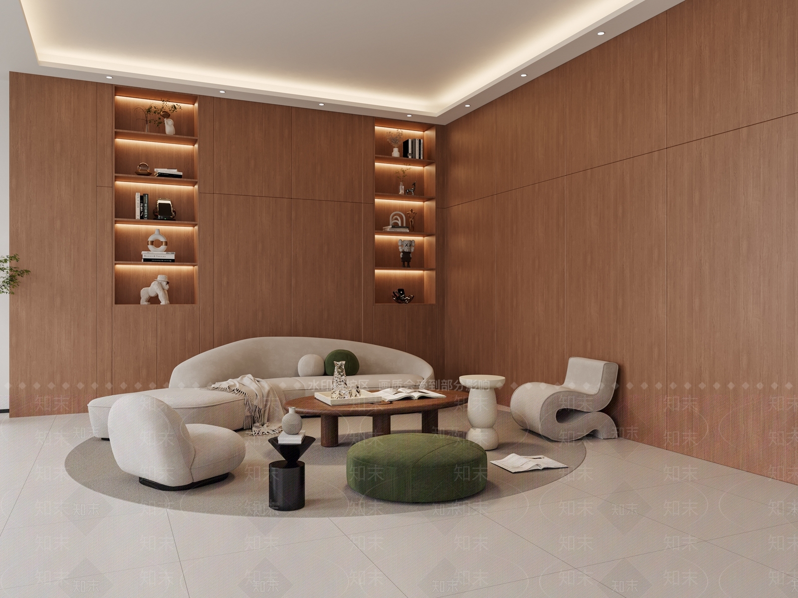 现代极简接待室3D模型下载【ID:1202836717】