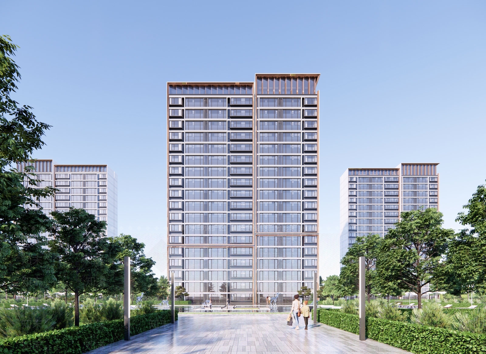现代高层住宅SU模型下载【ID:1202838579】
