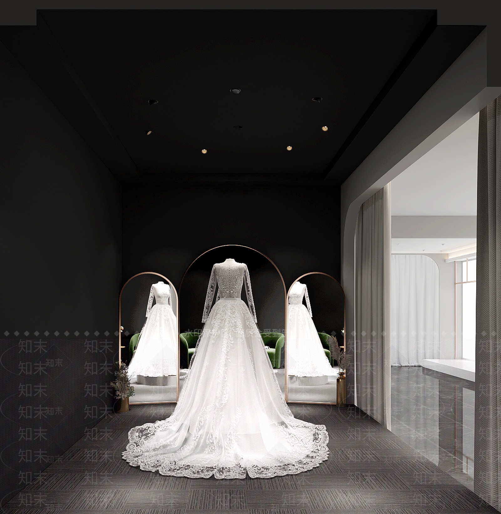 现代极简服装店3D模型下载【ID:1202838720】