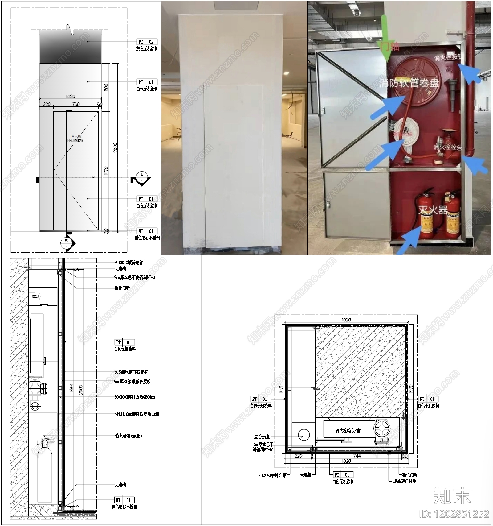 现代简约包柱节点施工图下载【ID:1202851252】