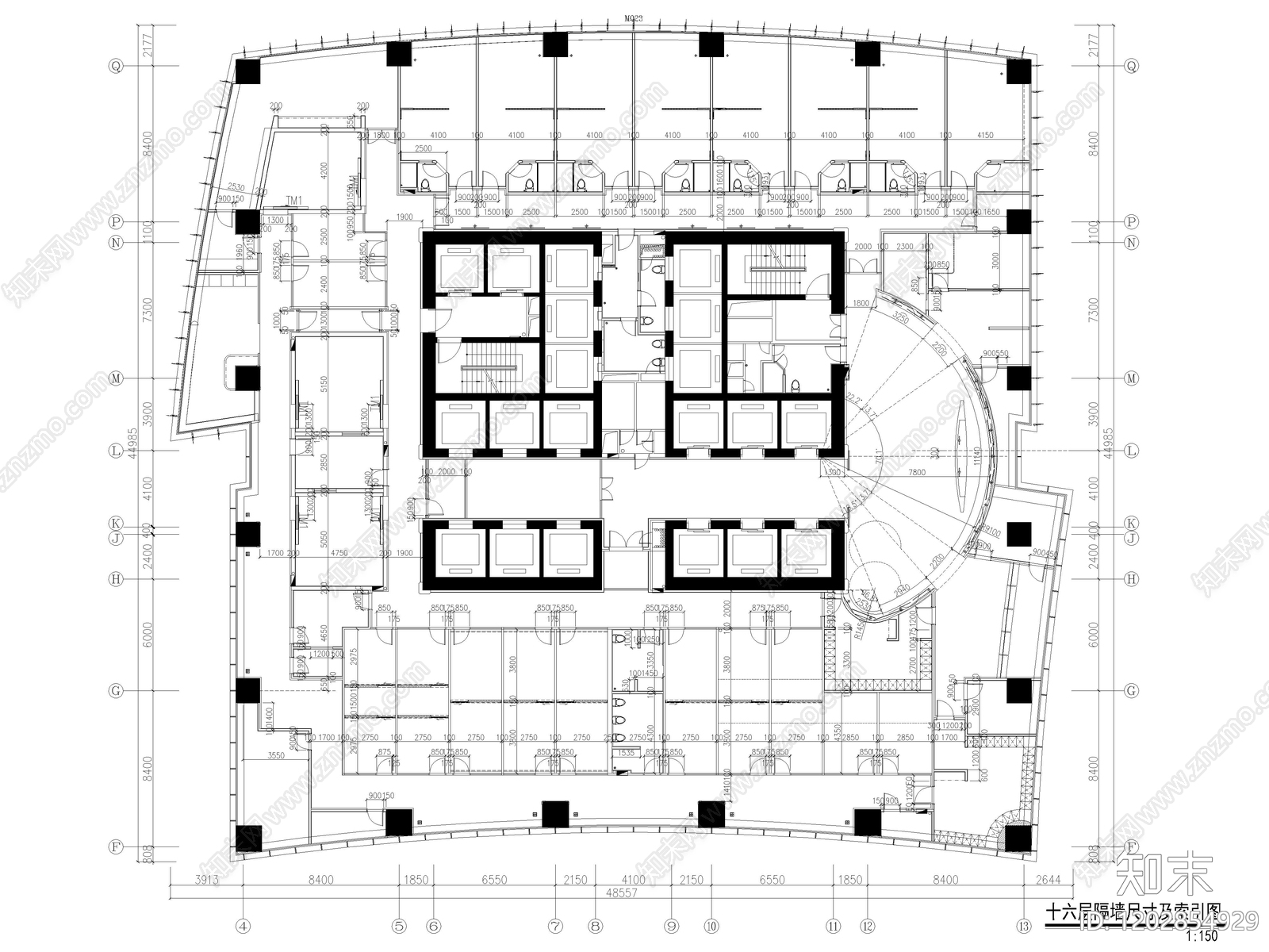 现代医院cad施工图下载【ID:1202854929】