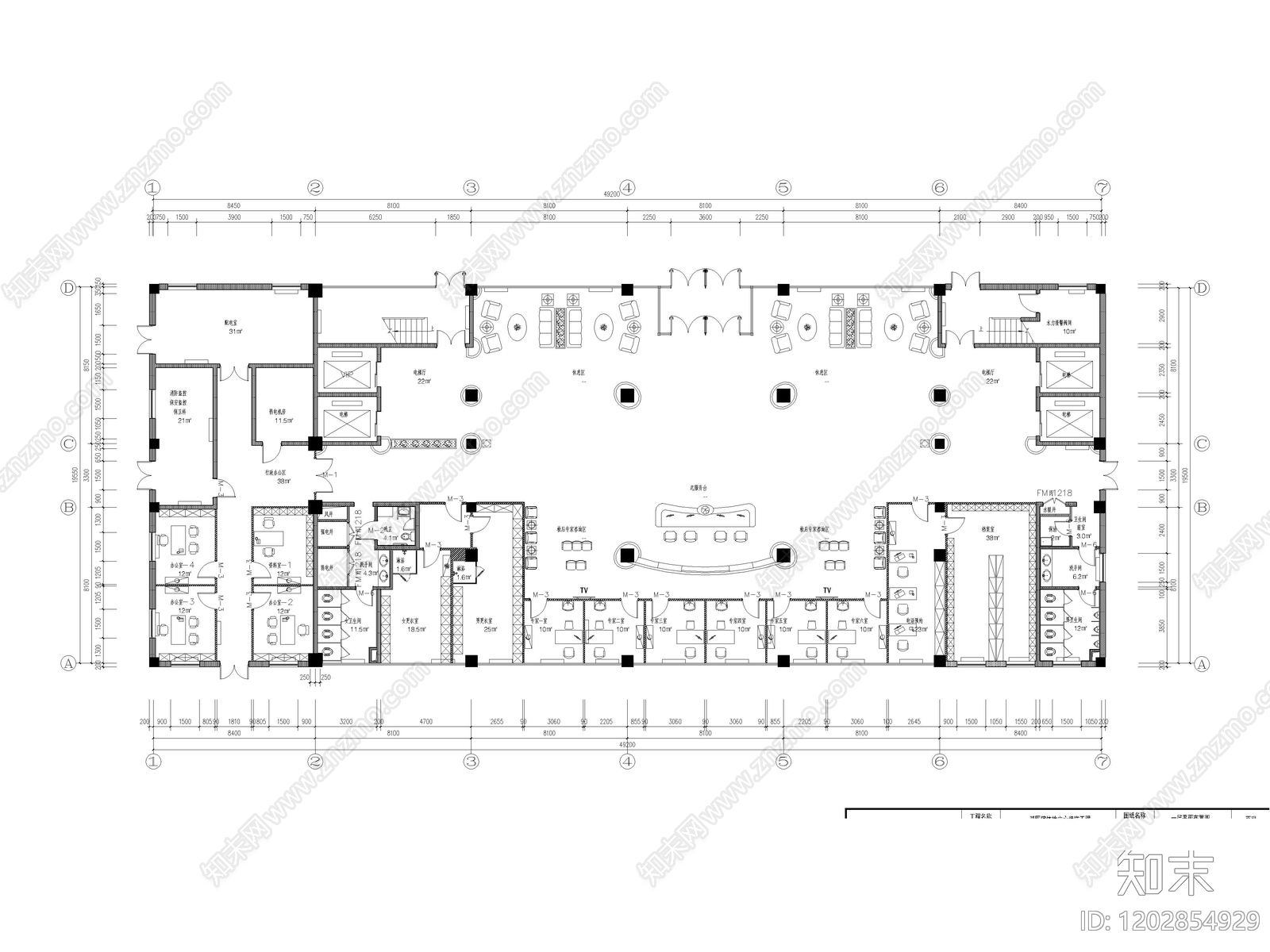 现代医院cad施工图下载【ID:1202854929】