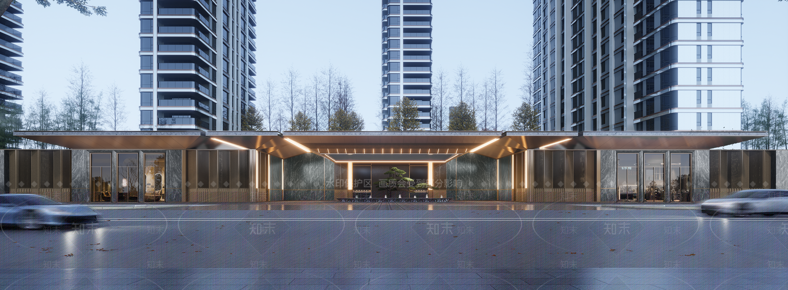 现代小区建筑SU模型下载【ID:1202865216】