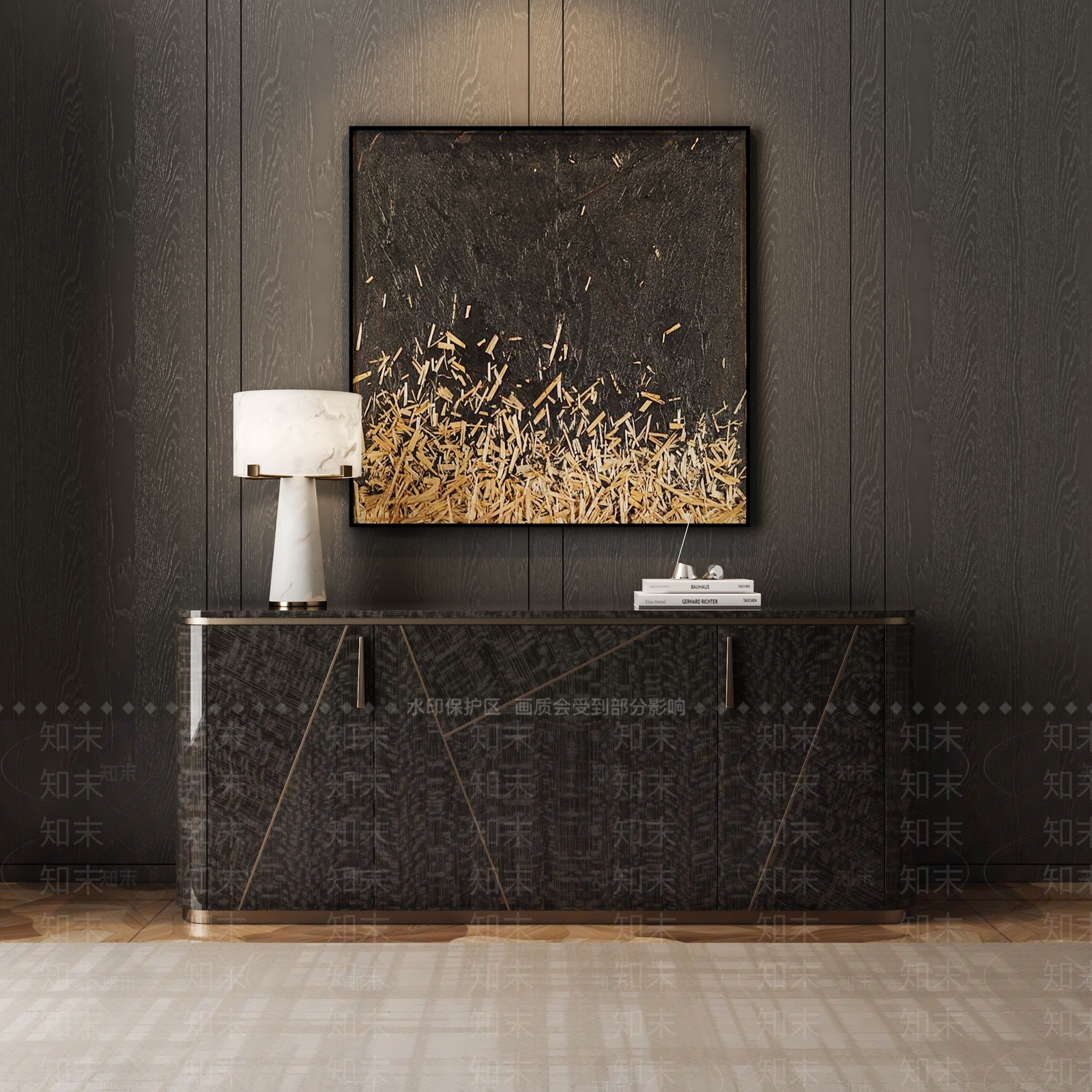 轻奢现代玄关柜3D模型下载【ID:1202958876】