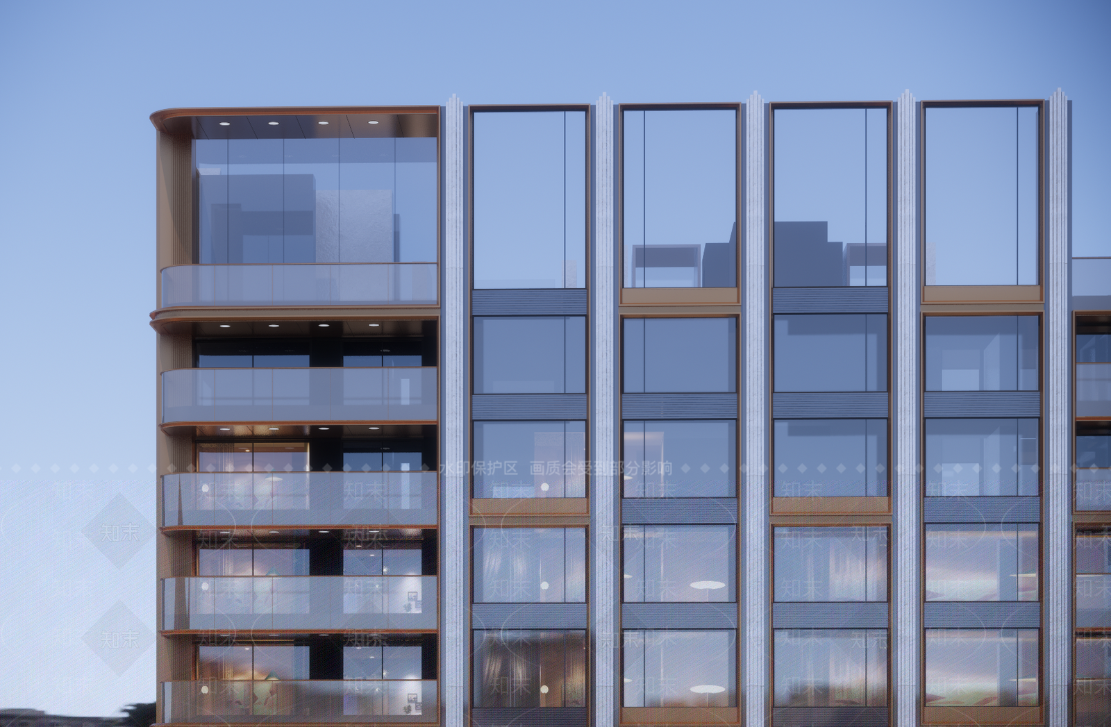 现代轻奢高层住宅SU模型下载【ID:1202868041】