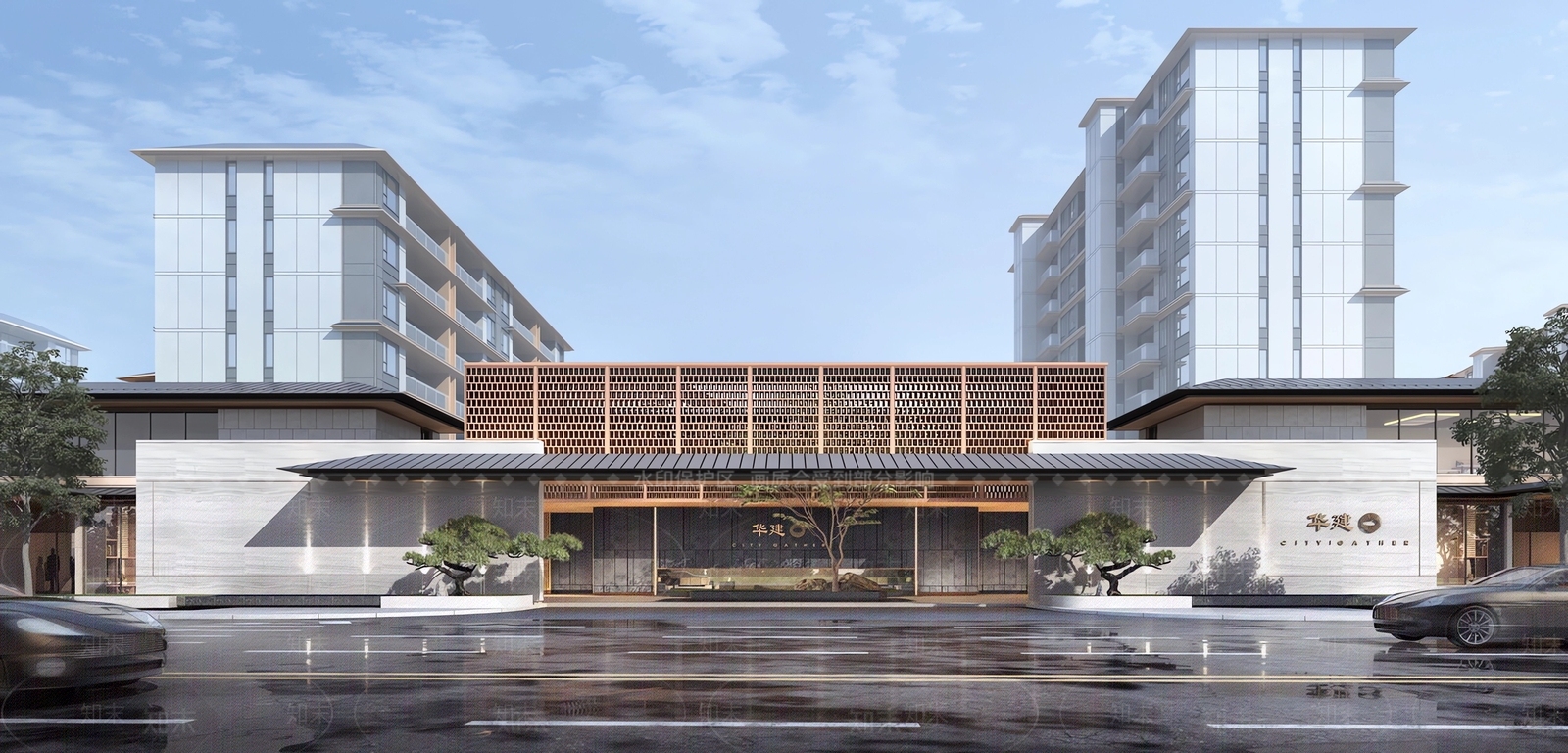 现代新中式多层住宅SU模型下载【ID:1202917927】