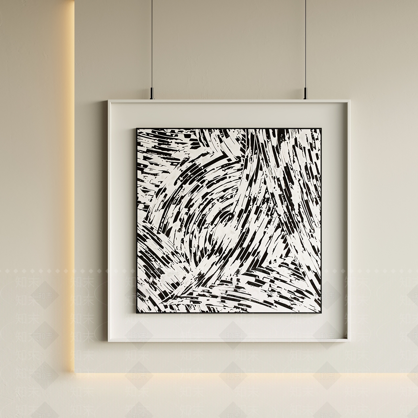 现代极简挂画3D模型下载【ID:1202868410】