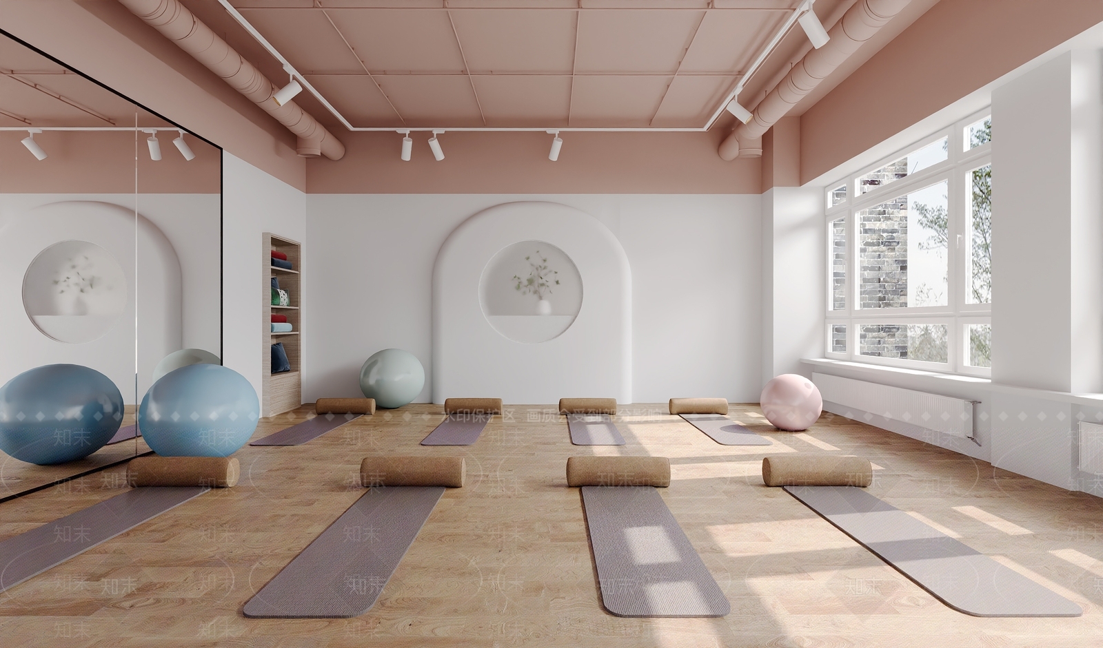 现代瑜伽室3D模型下载【ID:1202869655】