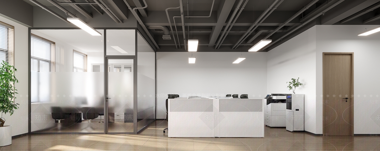 现代简约办公室3D模型下载【ID:1202871887】