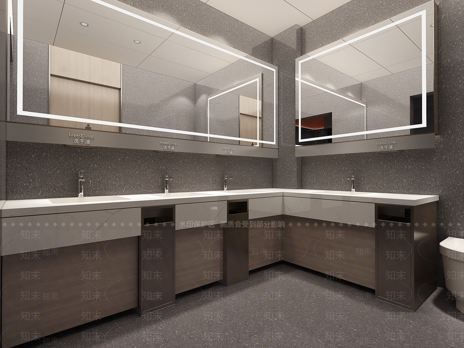 现代公共卫生间3D模型下载【ID:1202872006】