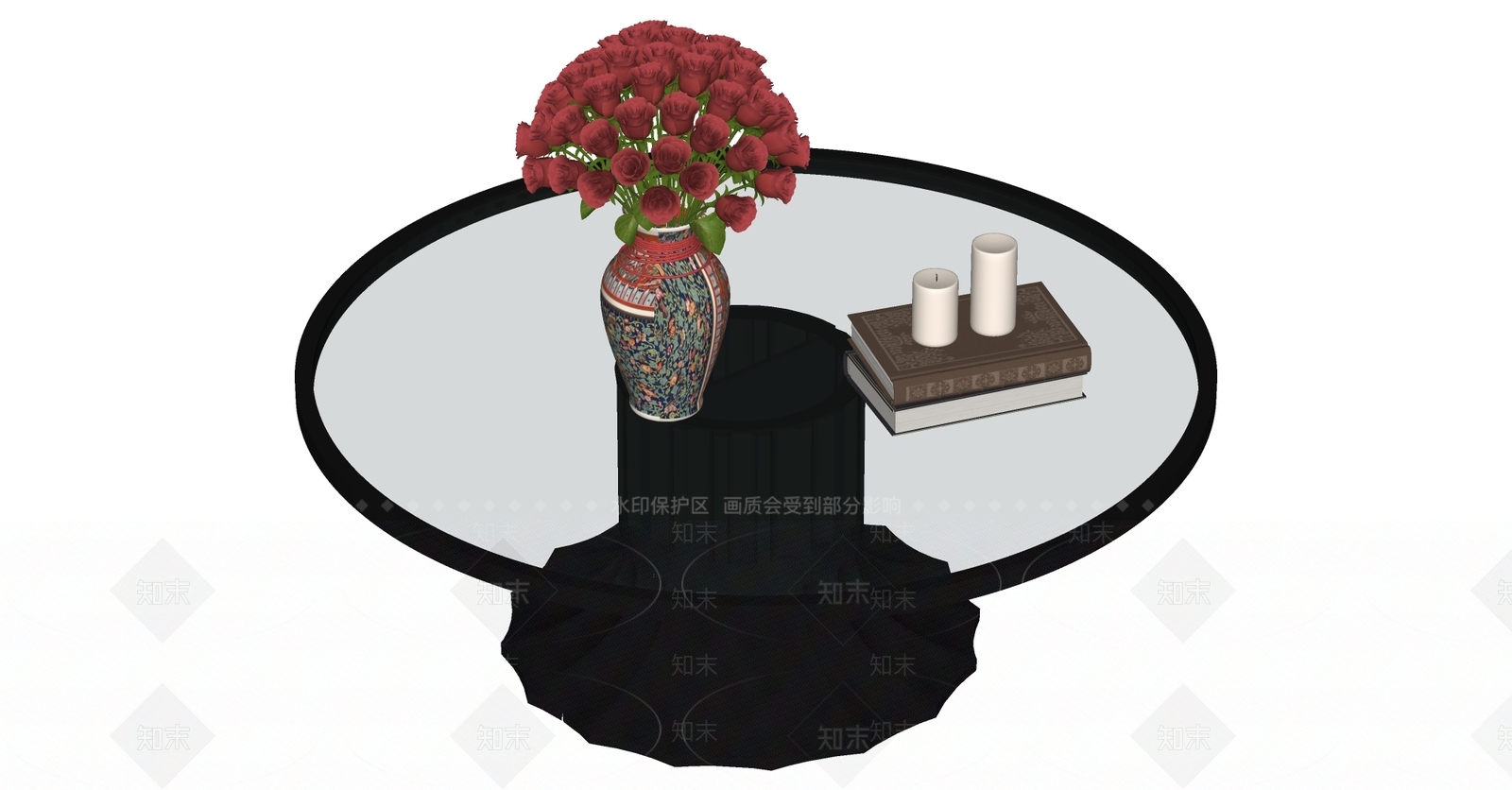 复古中古茶几SU模型下载【ID:1202876605】