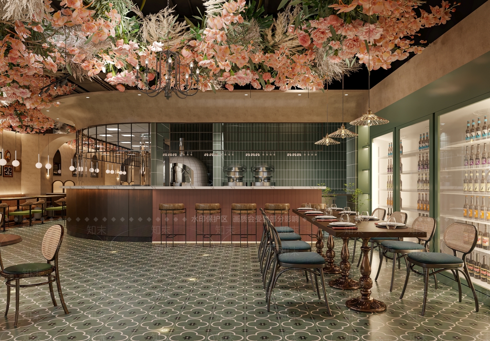 法式中古西餐厅3D模型下载【ID:1202877323】