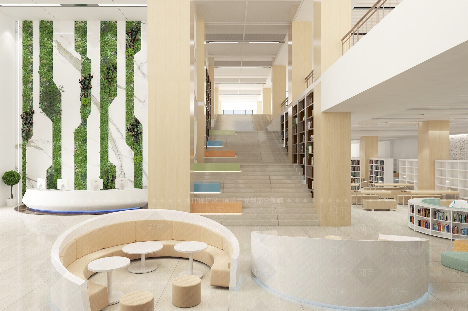 现代图书馆3D模型下载【ID:1202879128】