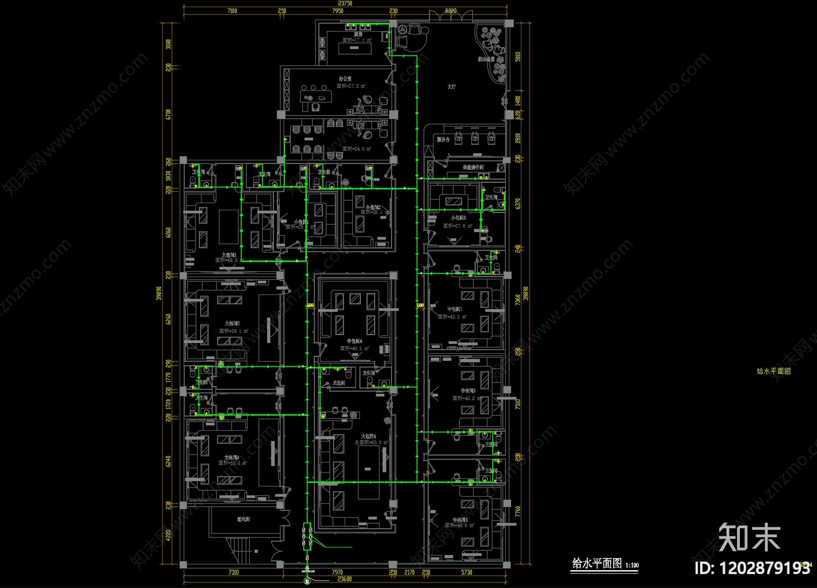 现代KTVcad施工图下载【ID:1202879193】