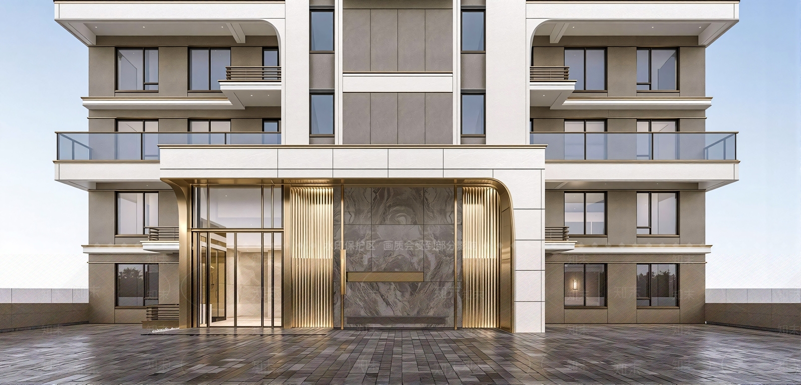现代小区建筑SU模型下载【ID:1202879828】
