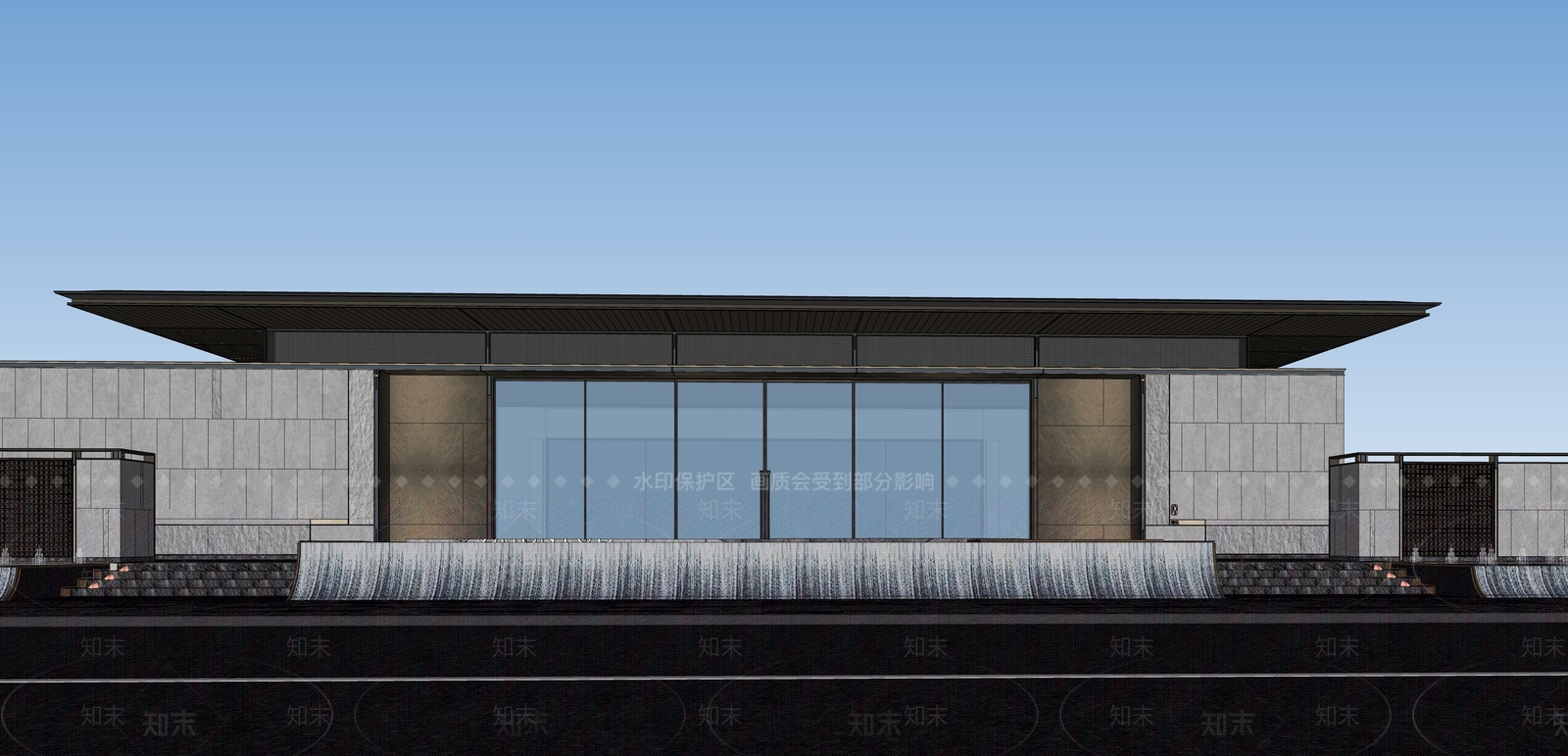 新中式小区建筑SU模型下载【ID:1202919778】