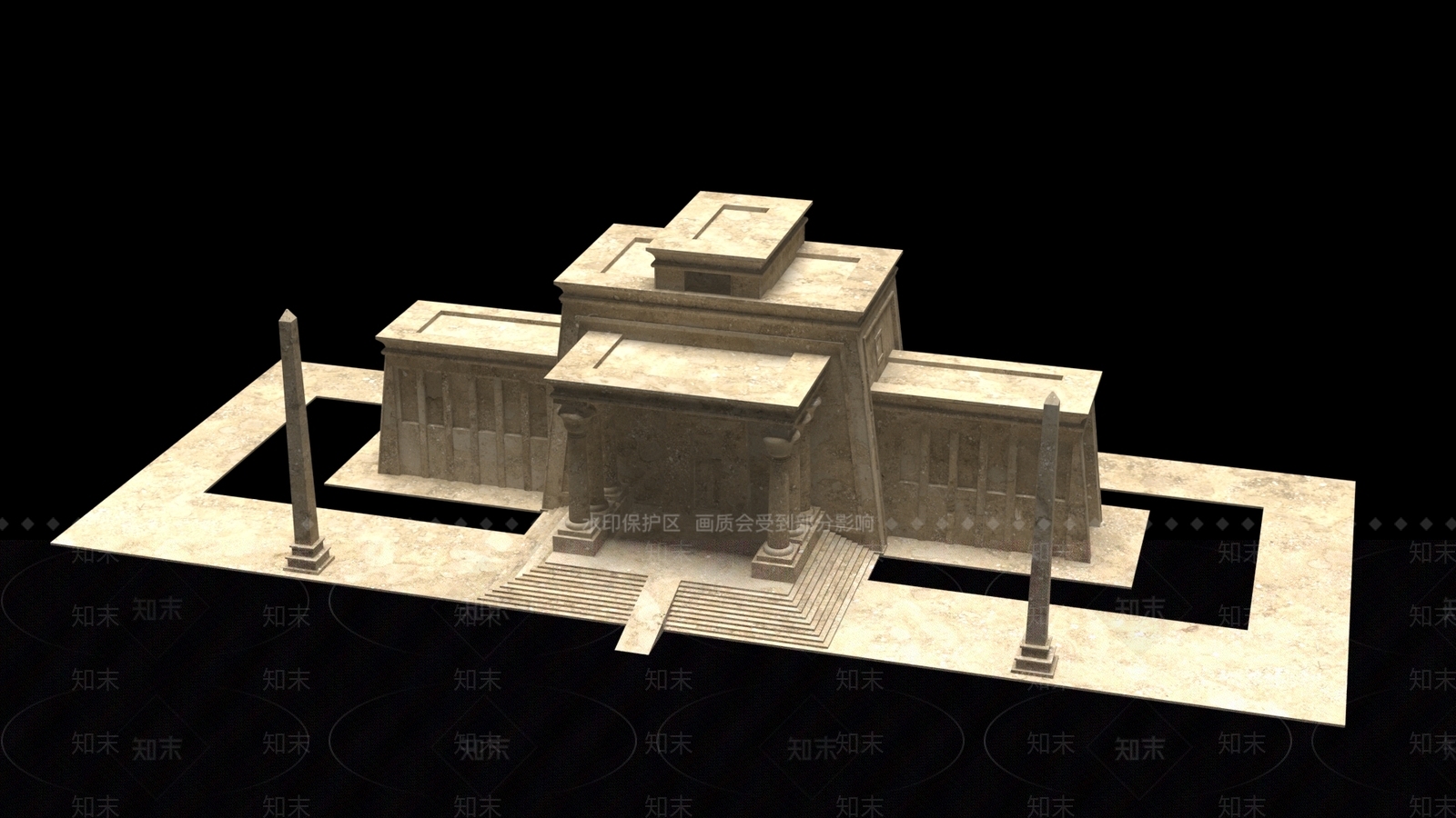 现代欧式教堂建筑SU模型下载【ID:1202881049】