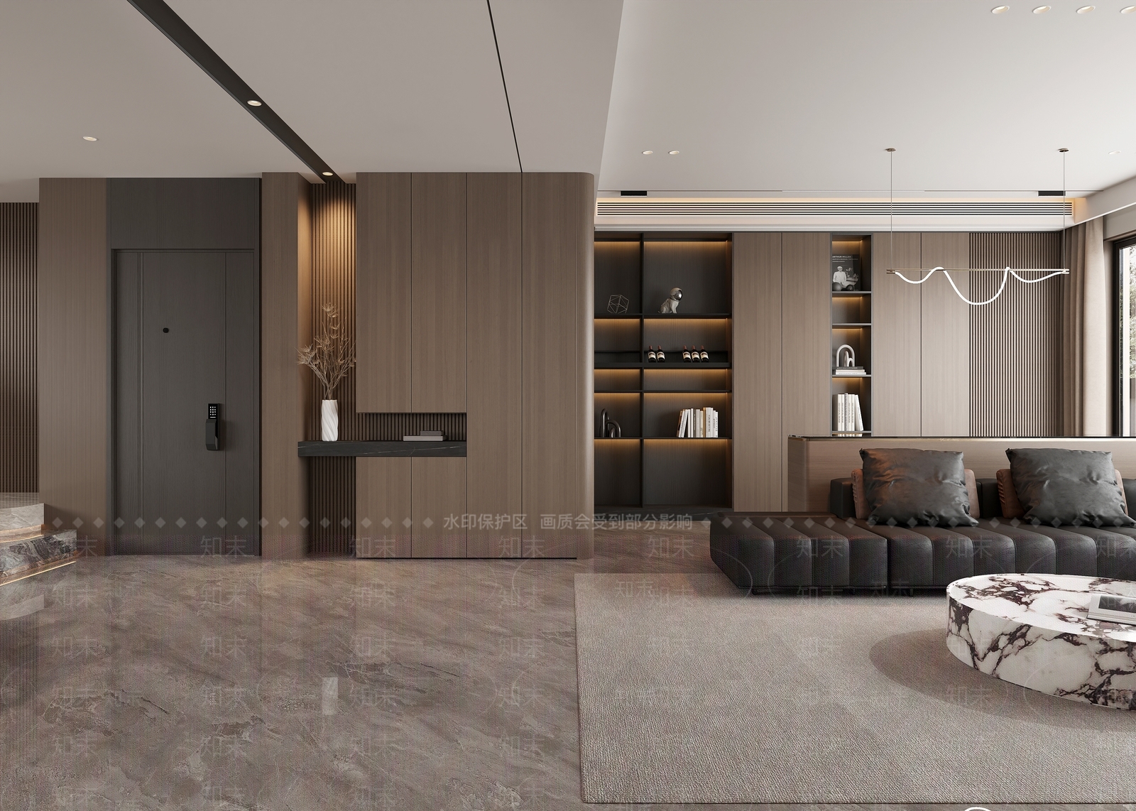 极简家居客厅3D模型下载【ID:1221952823】