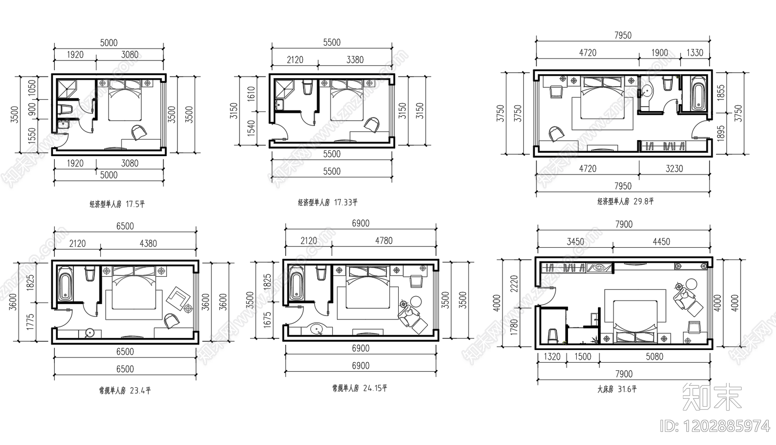 现代酒店建筑施工图下载【ID:1202885974】