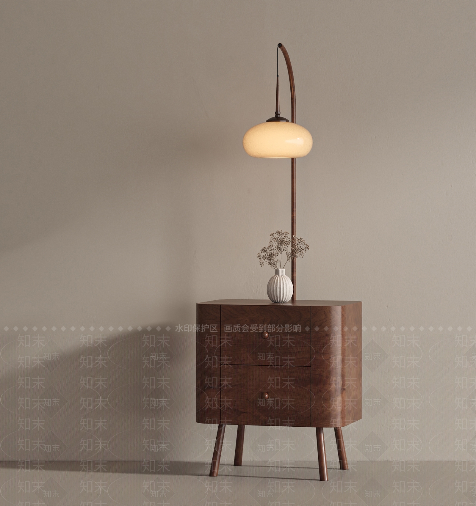 中古法式落地灯3D模型下载【ID:1202888358】