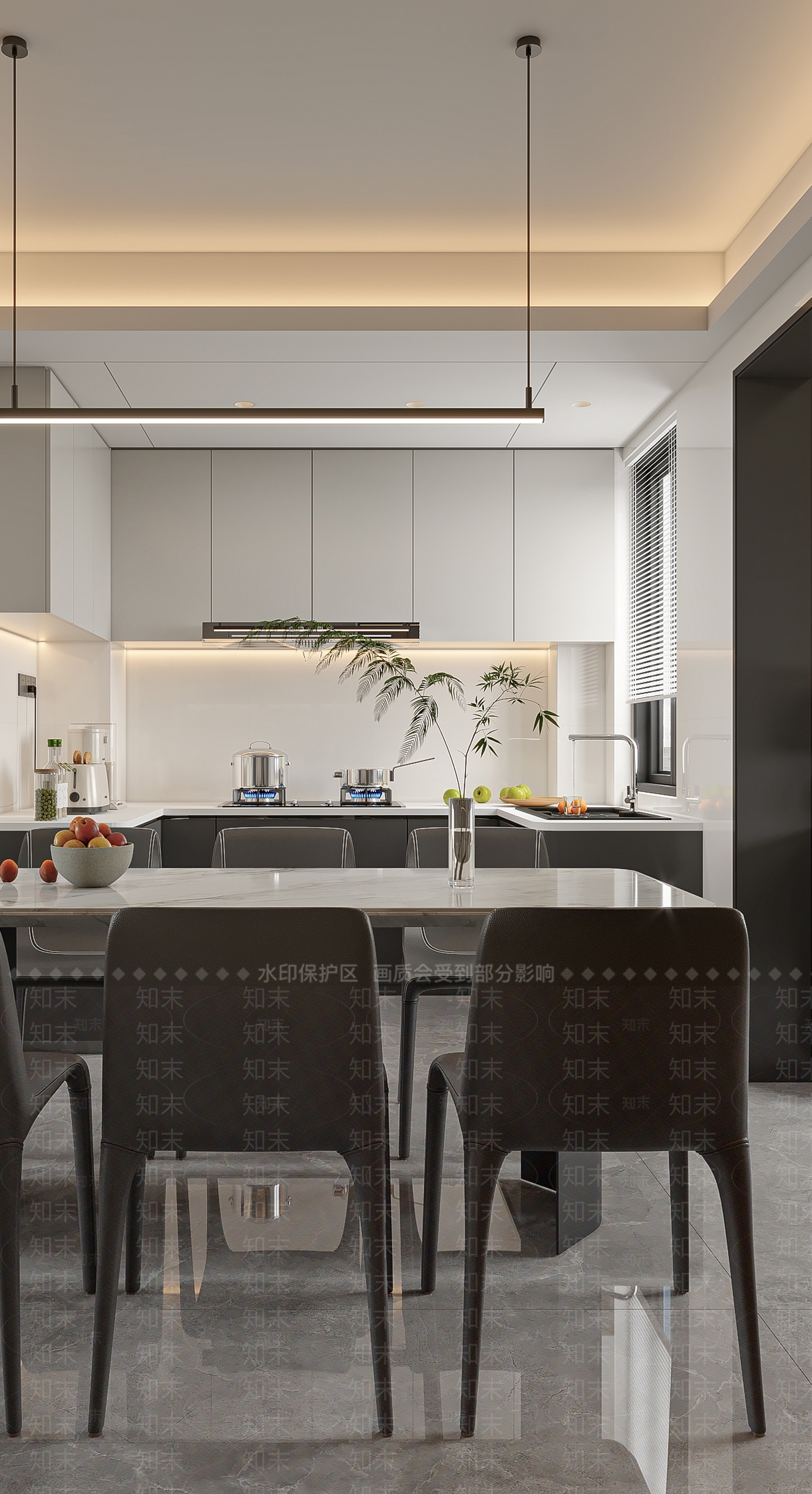 现代简约客餐厅3D模型下载【ID:1202891375】