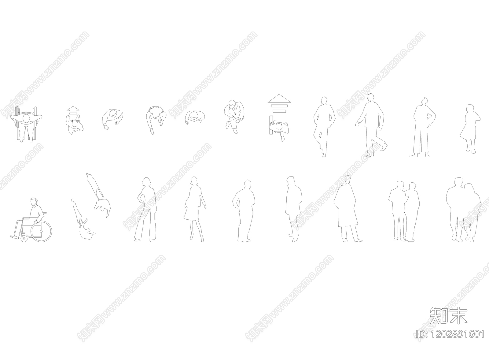 现代人物cad施工图下载【ID:1202891601】
