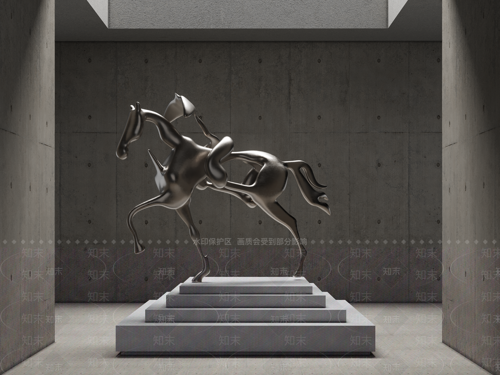 现代景观雕塑3D模型下载【ID:1203147411】