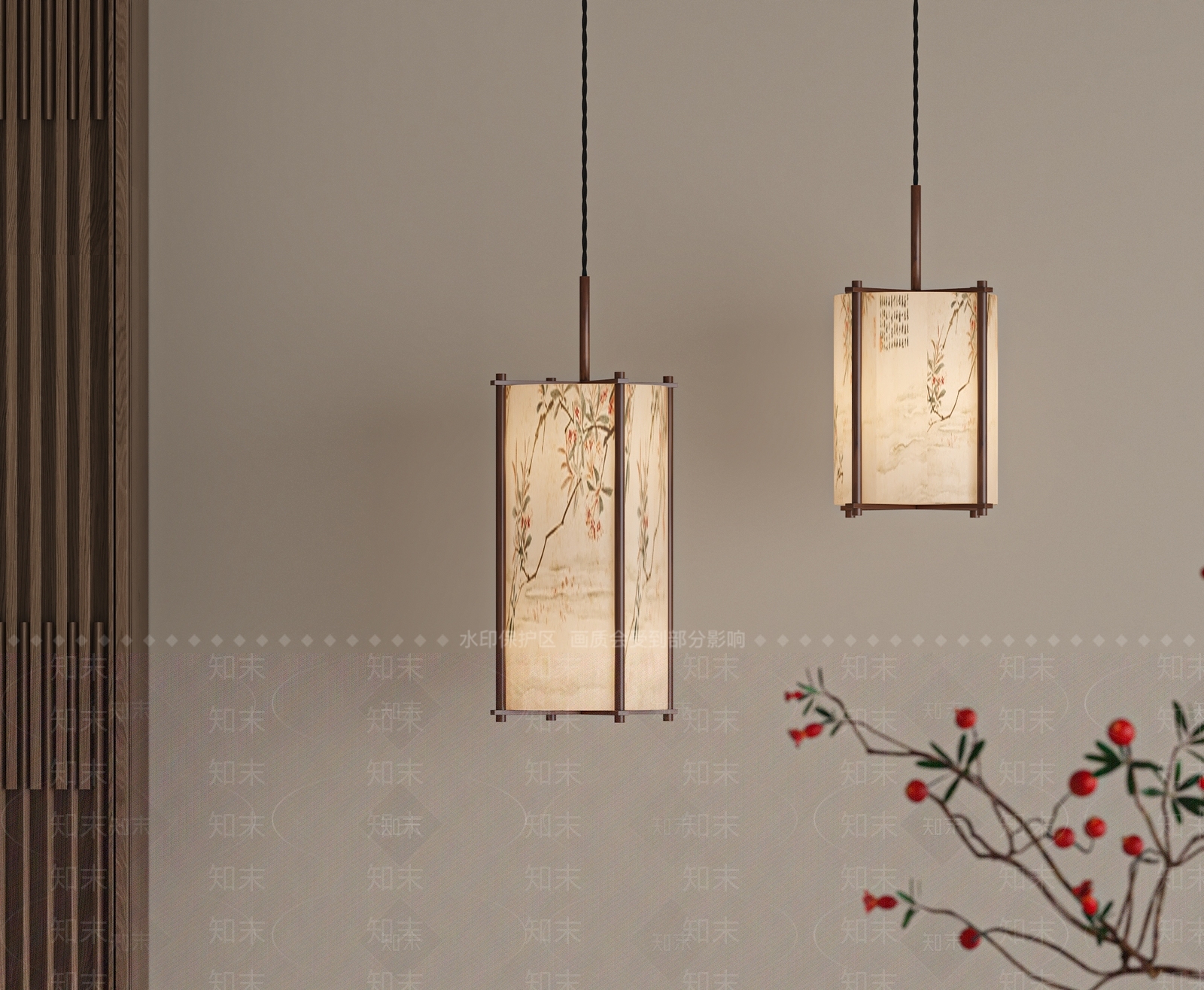 新中式中古餐厅吊灯3D模型下载【ID:1202892130】