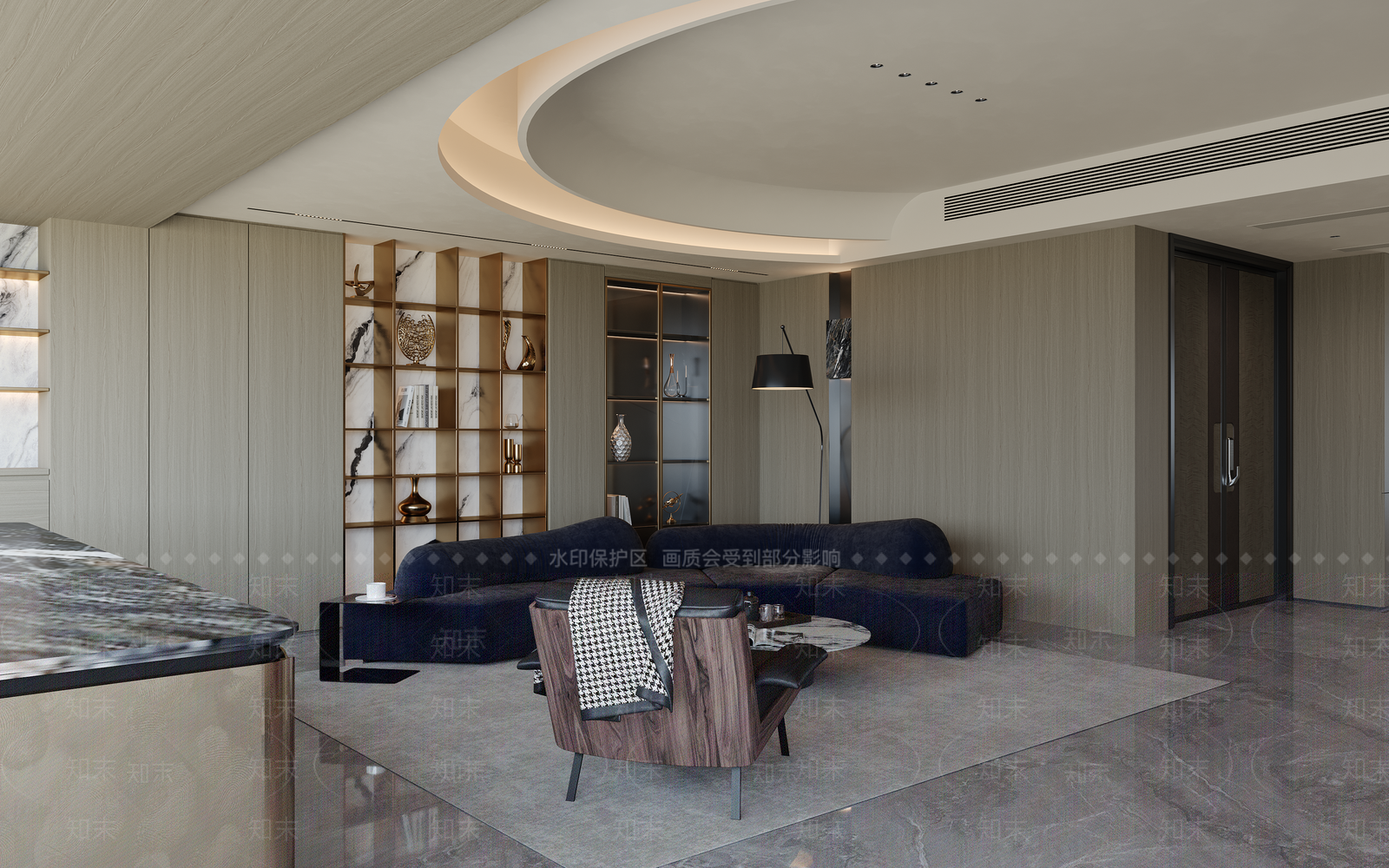 现代客餐厅3D模型下载【ID:1221691380】