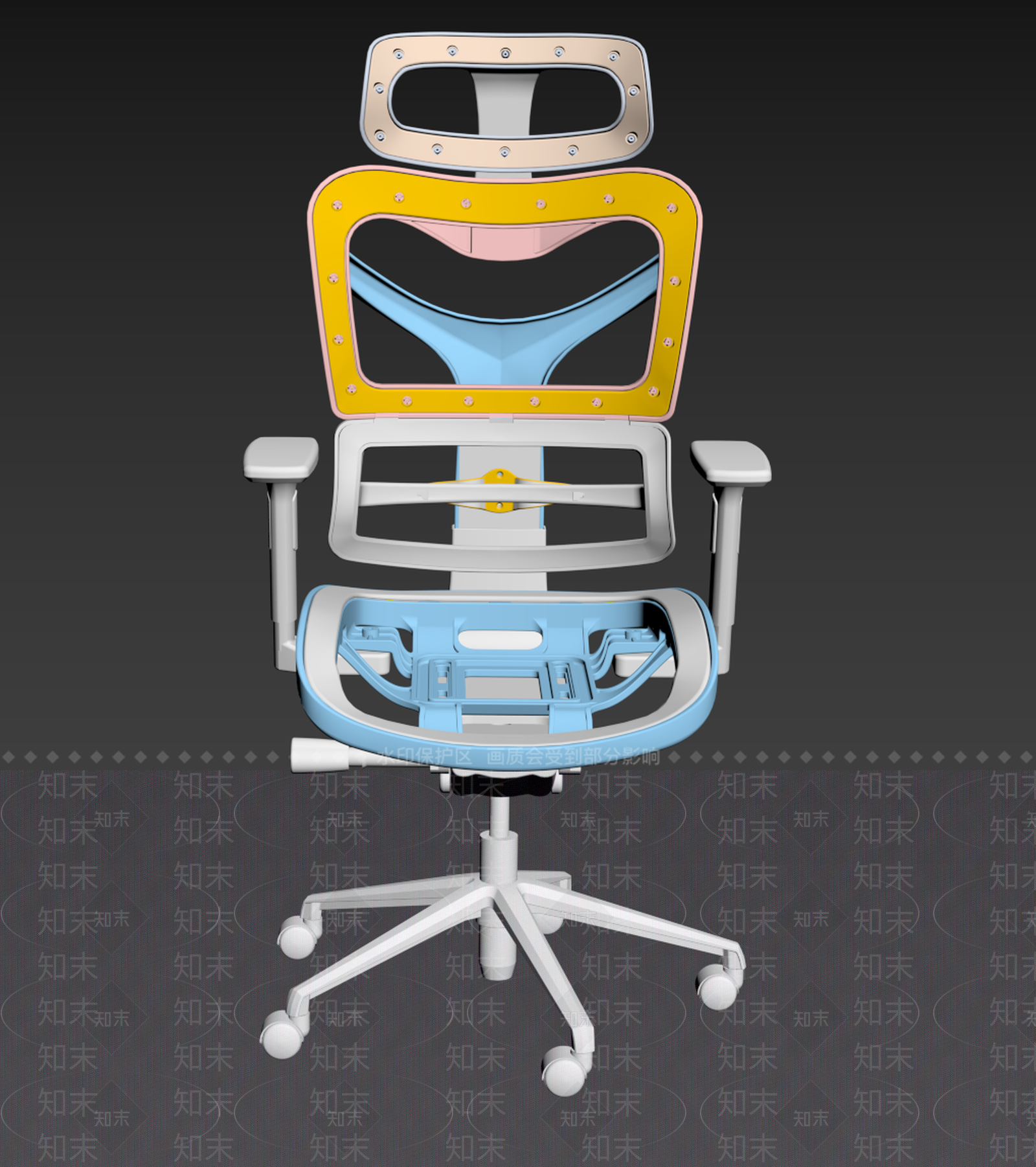 现代办公椅3D模型下载【ID:1202897861】