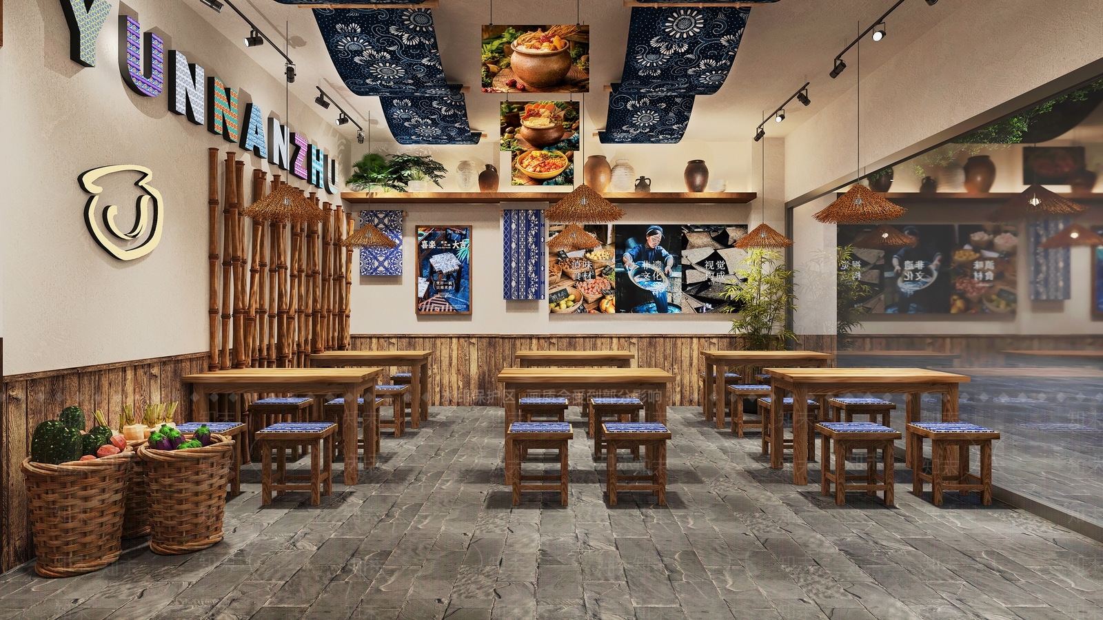 现代中餐厅3D模型下载【ID:1221633450】