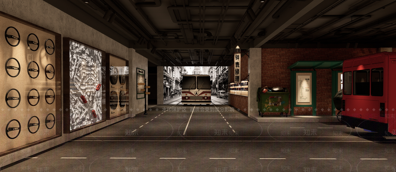 工业复古历史展厅SU模型下载【ID:1202900475】