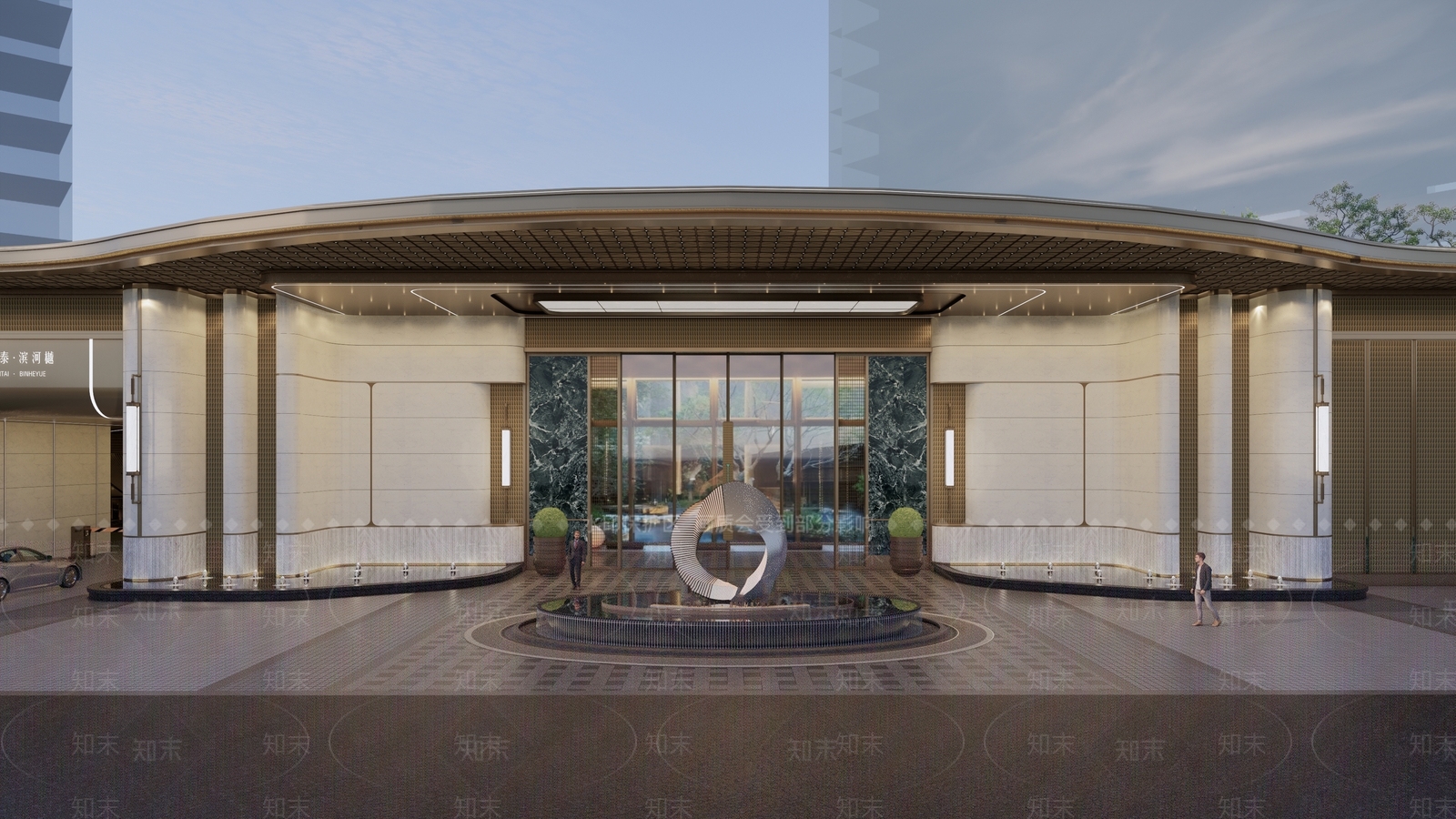 现代住宅区景观SU模型下载【ID:1203130713】