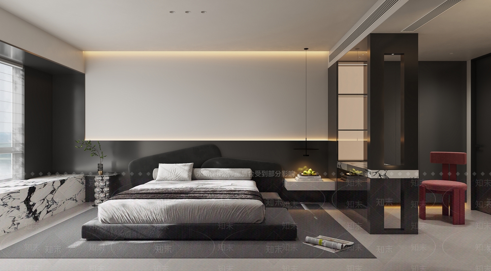 现代家居卧室3D模型下载【ID:1221977536】