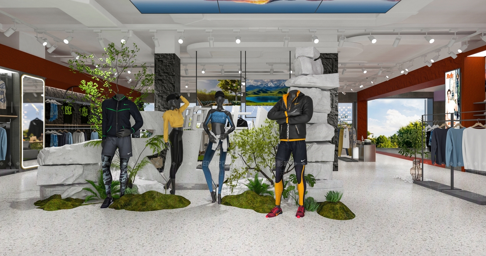 现代服装店3D模型下载【ID:1202903902】