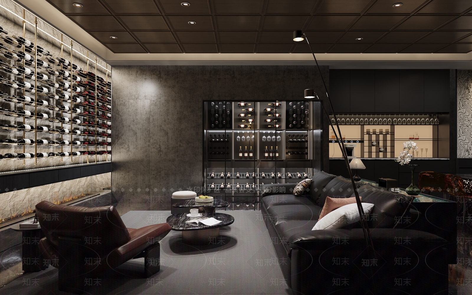 现代轻奢酒馆3D模型下载【ID:1202908385】
