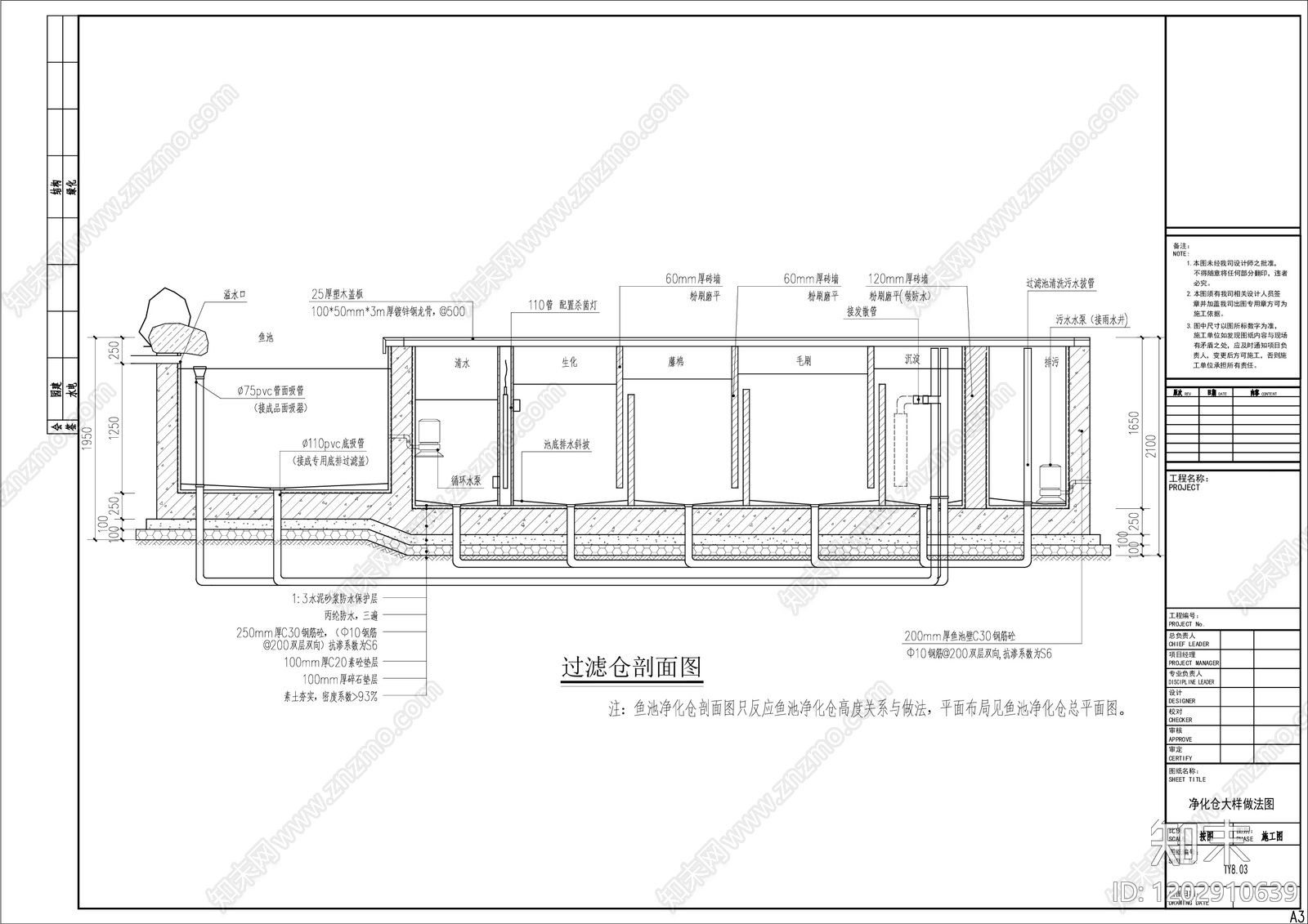 水池结构图施工图下载【ID:1202910639】