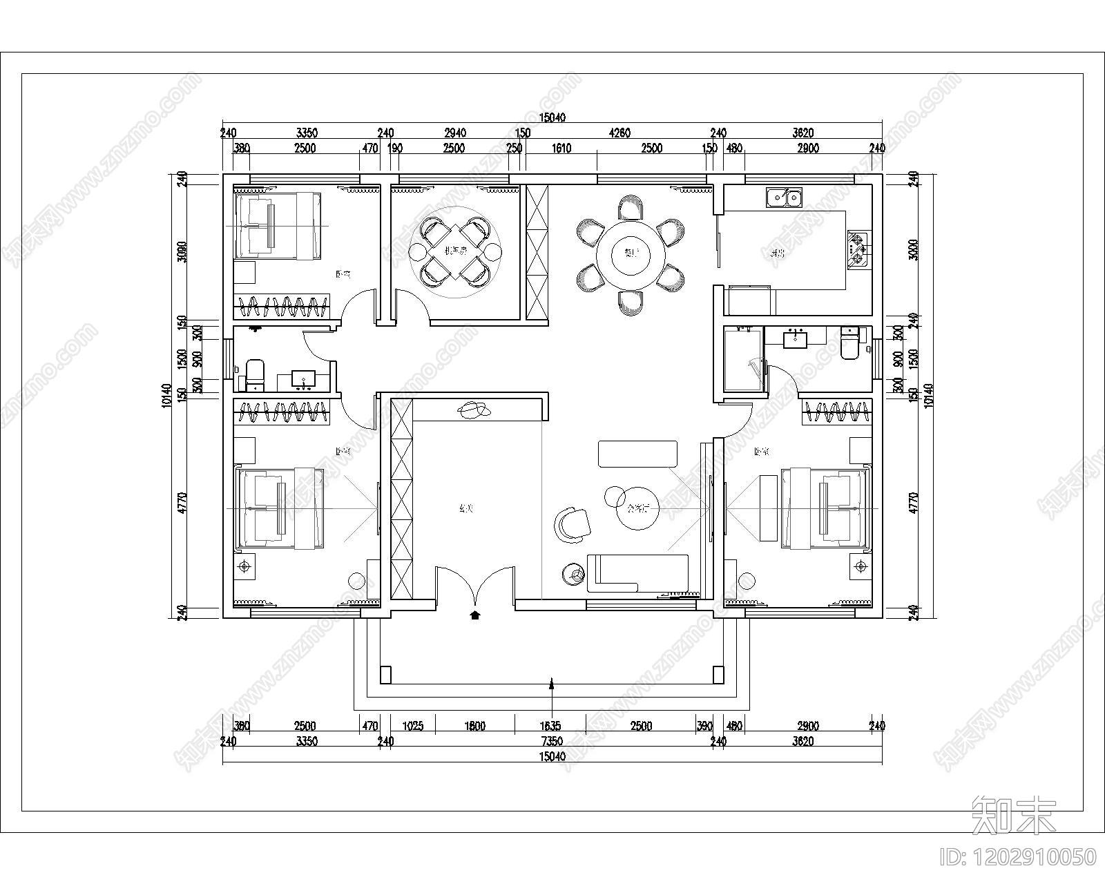 大平层施工图下载【ID:1202910050】