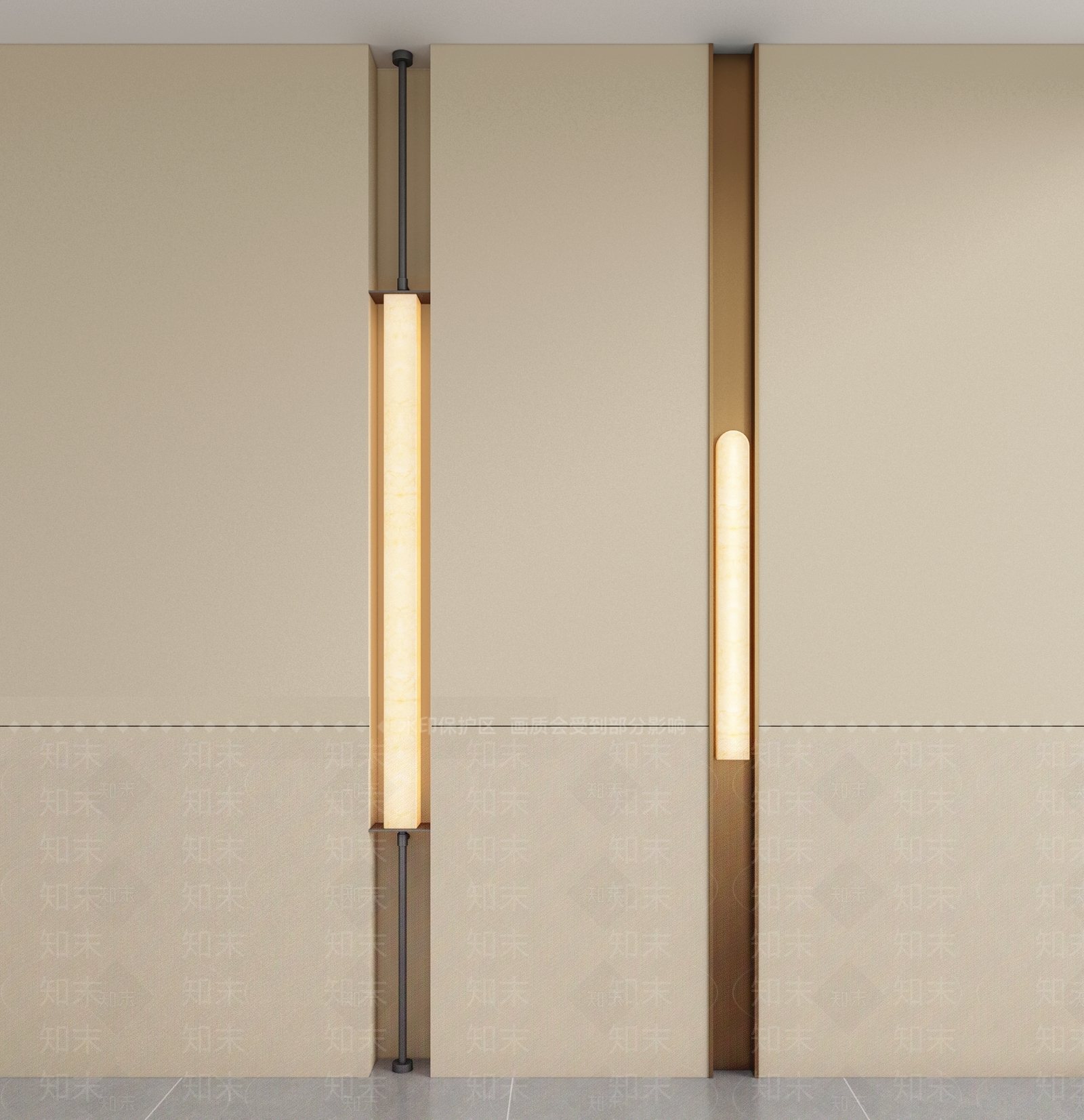 现代轻奢长条壁灯SU模型下载【ID:1202913995】