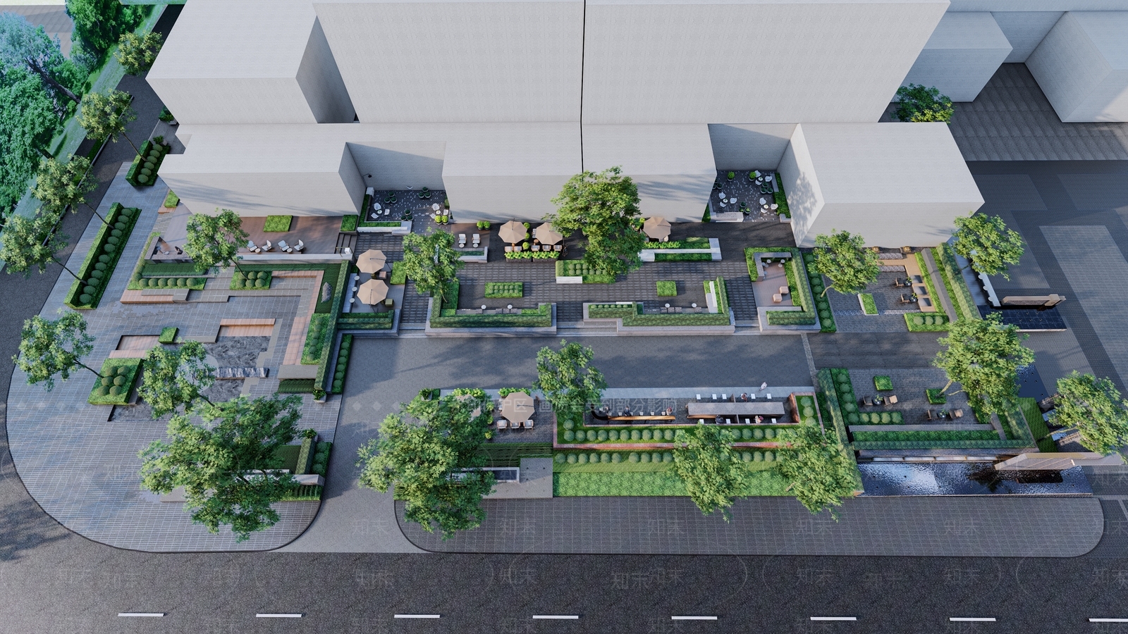 广场景观SU模型精品下载_SketchUp模型_知末网