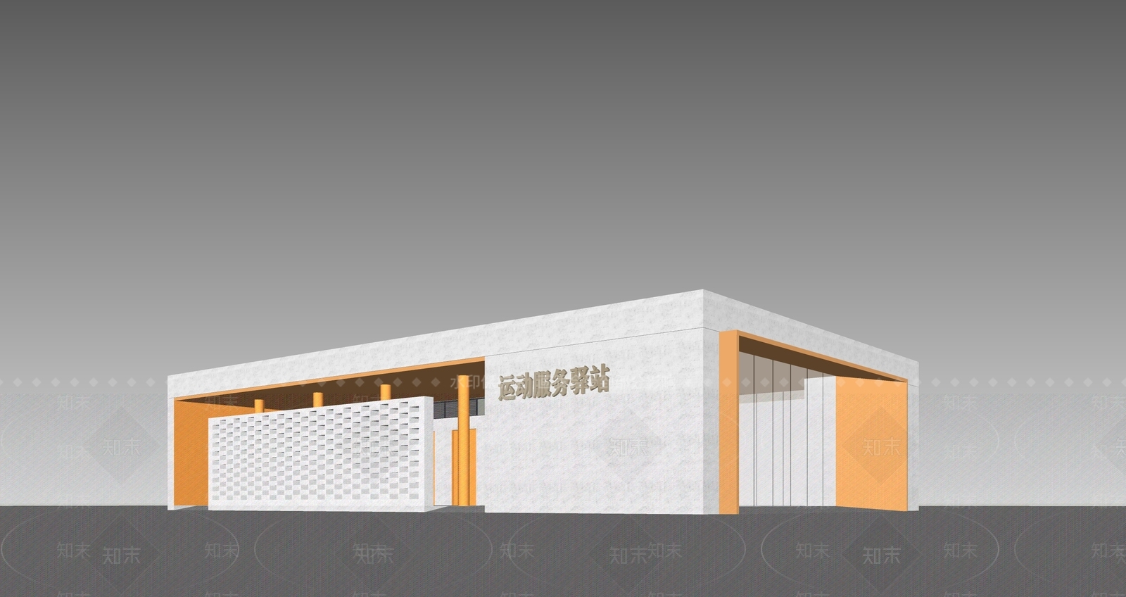 现代简约小公建SU模型下载【ID:1202916624】