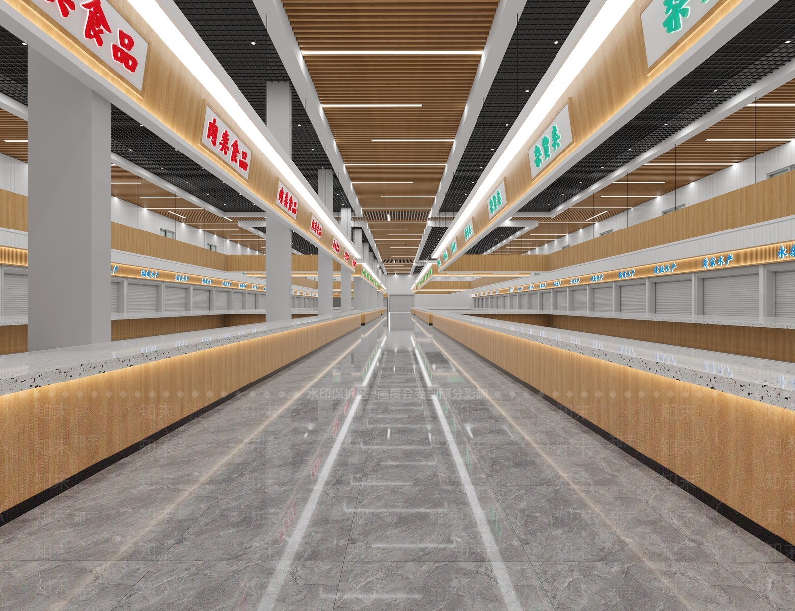 现代菜市场3D模型下载【ID:1202918688】