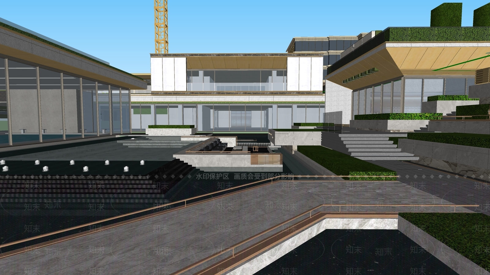 现代新中式高层住宅SU模型下载【ID:1203134956】