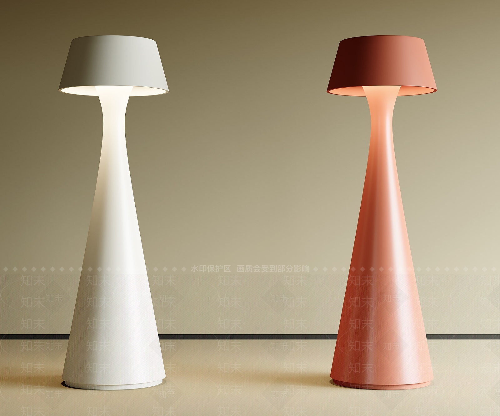 现代极简落地灯3D模型下载【ID:1202919899】