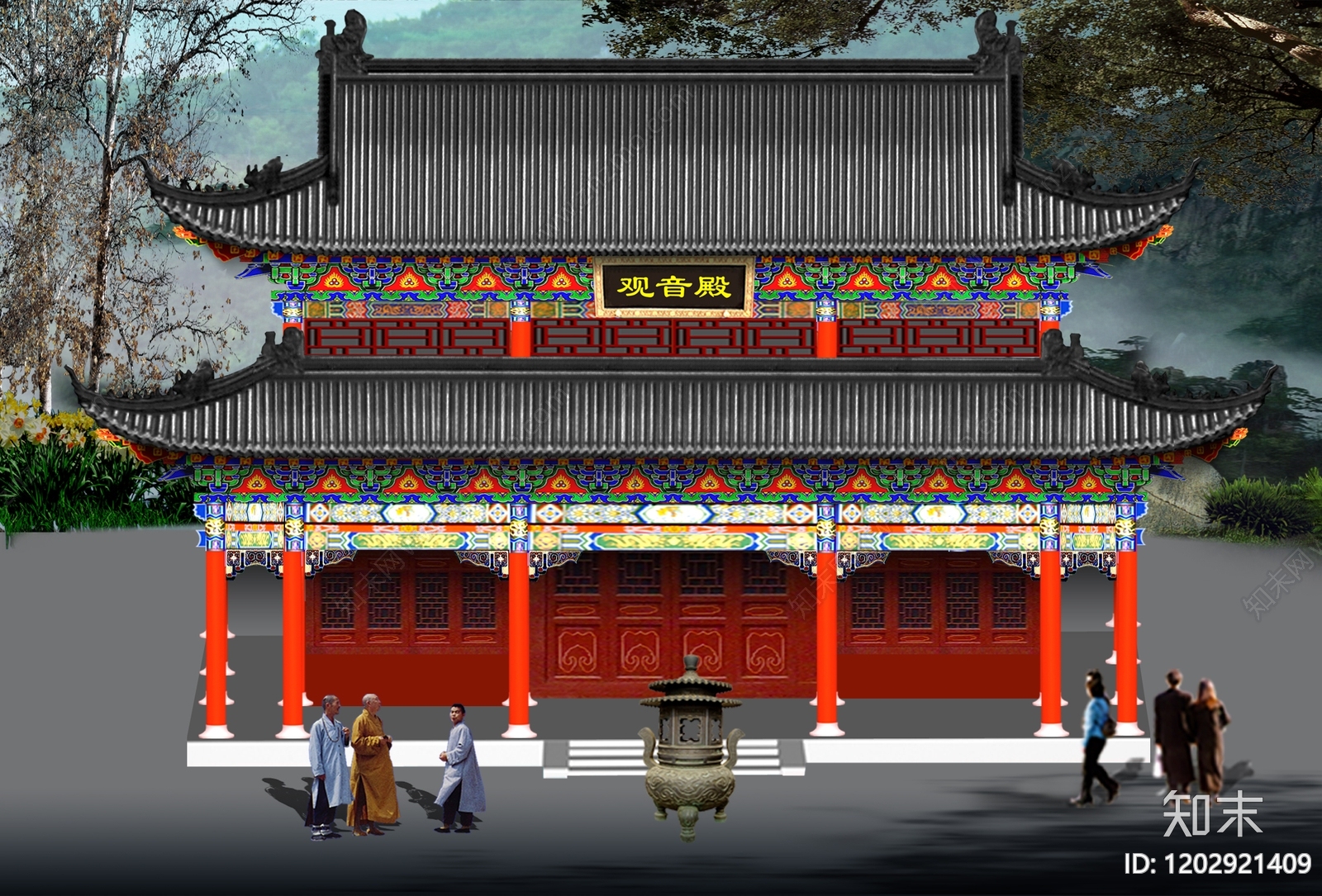 寺庙施工图下载【ID:1202921409】